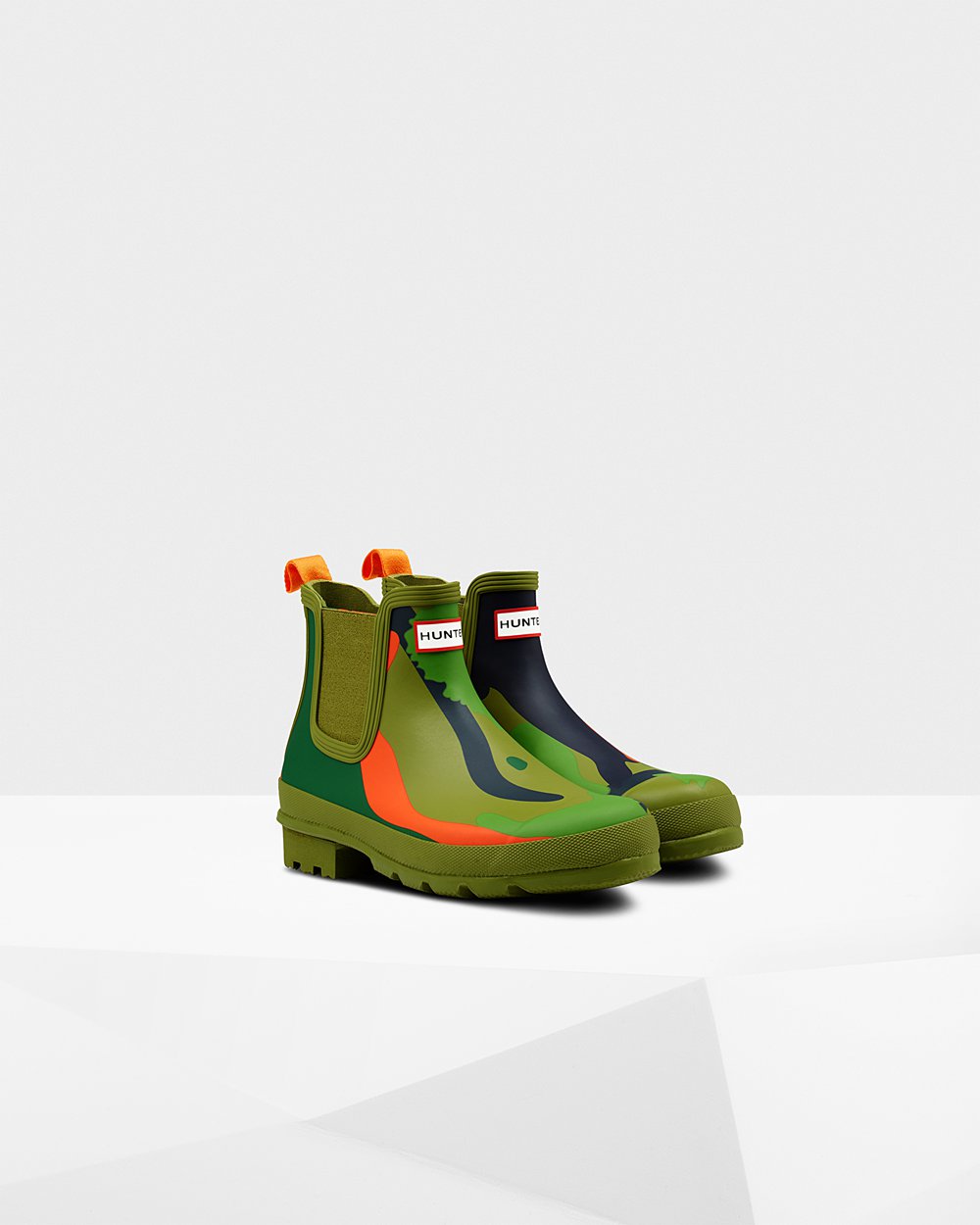 Botas Chelsea Hunter Hombre - Original Rockpool Camo - Verdes - BPKTJFX-93